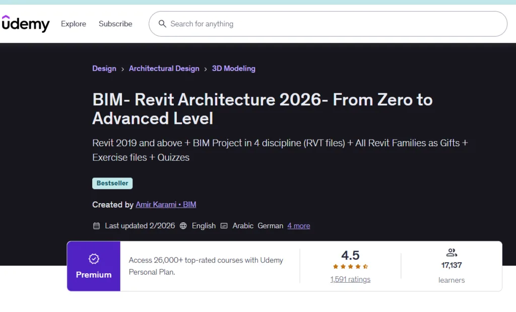 Udemy – BIM & Revit Online Courses