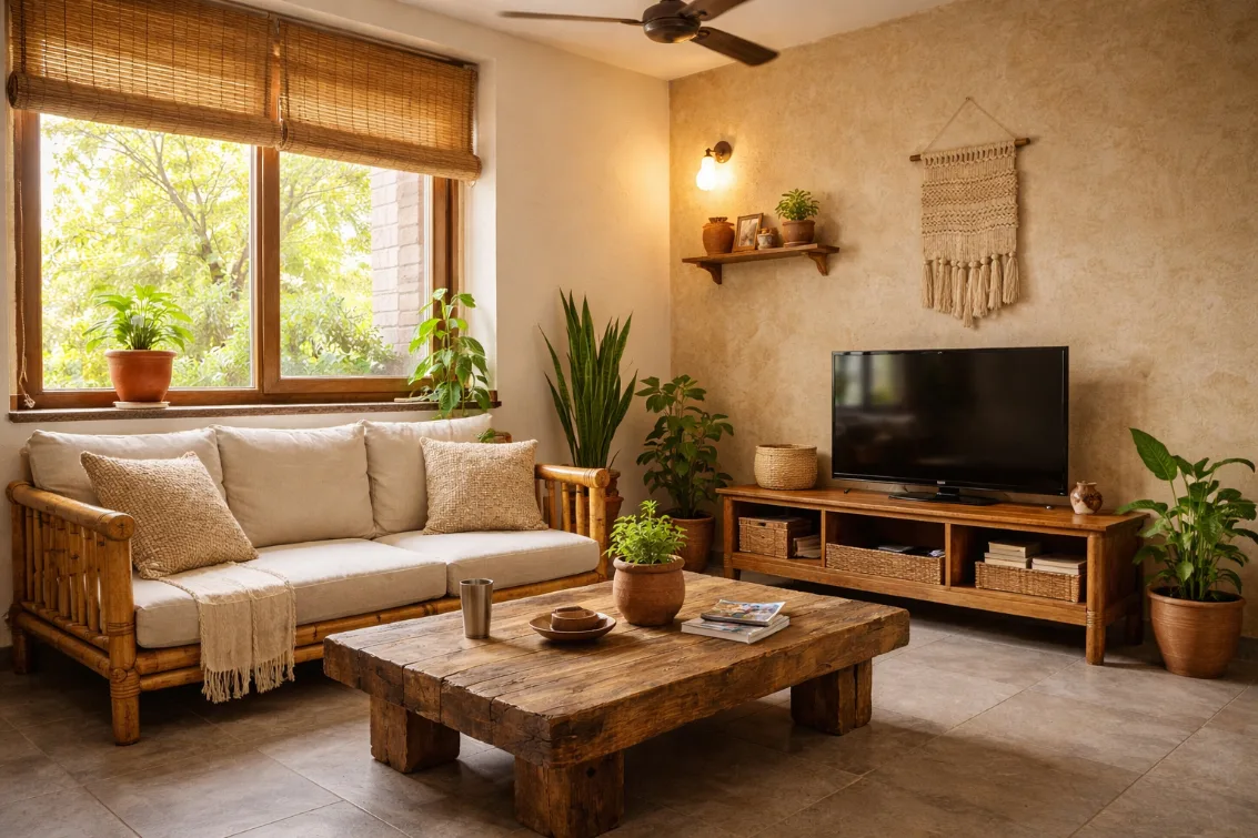 Eco-Friendly Indian Living Room