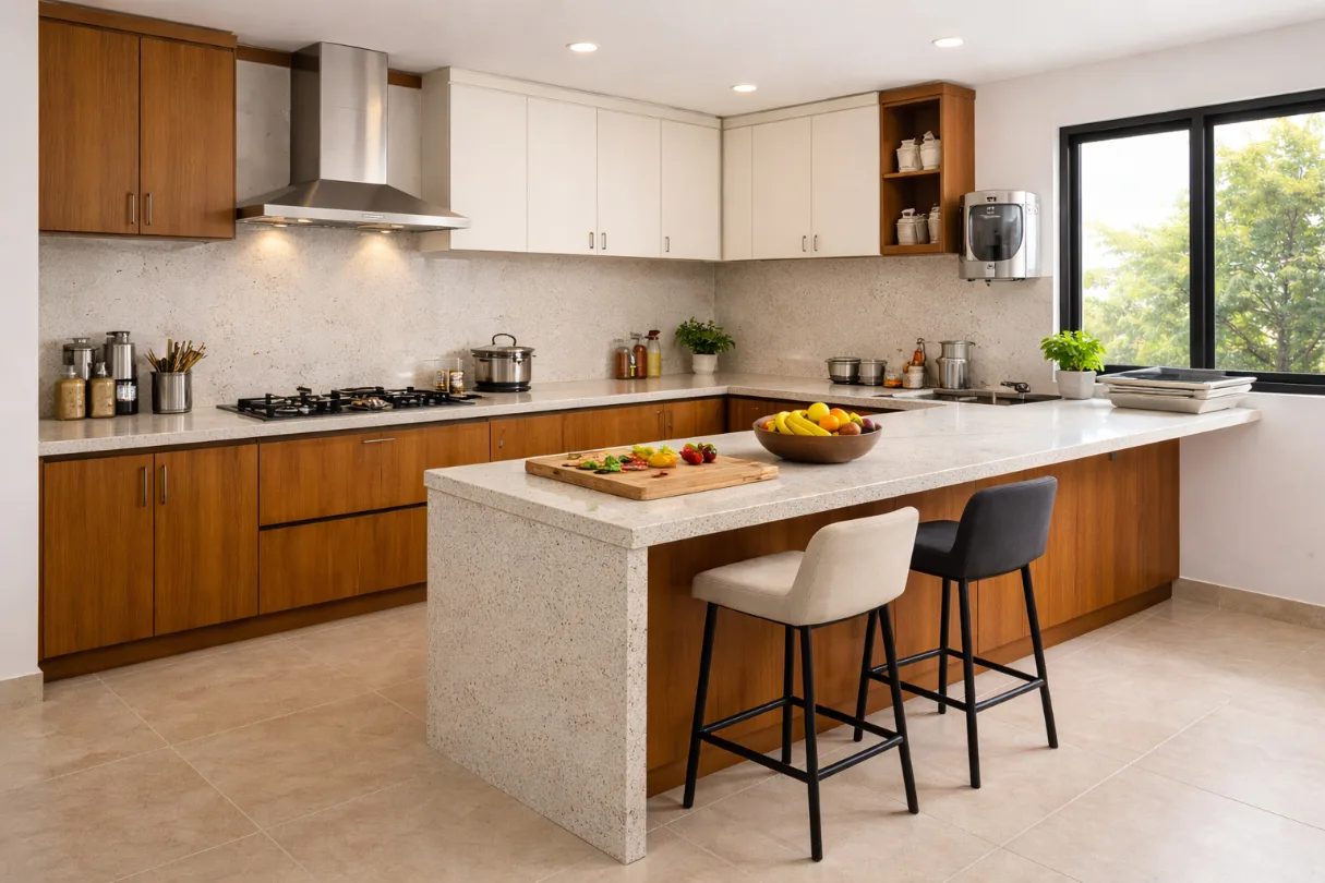 Kitchen with Breakfast Counter