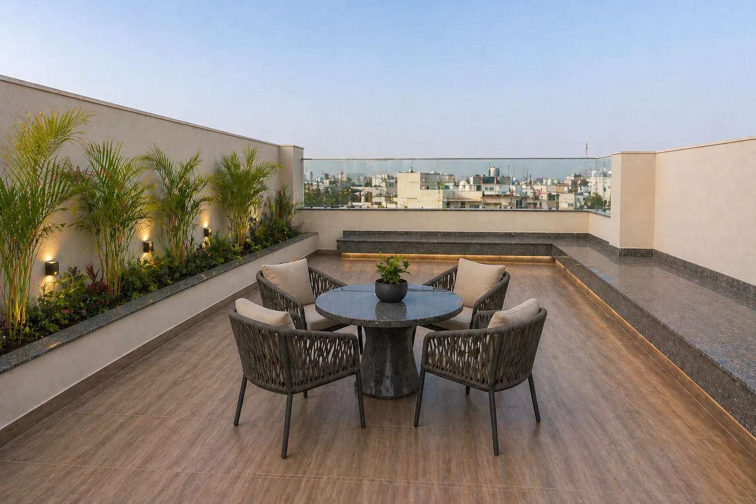 Modern Rooftop Terrace Seating Design