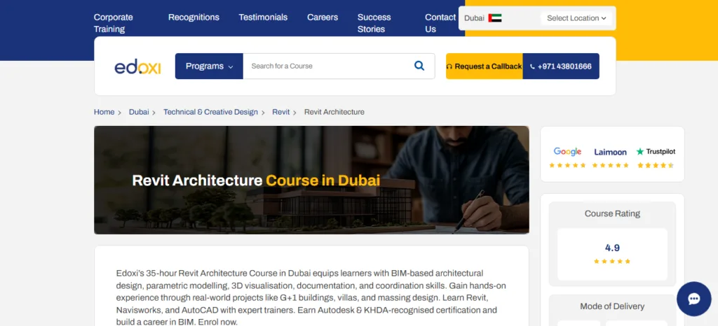 Revit Architecture Course by Edoxi Training Institute