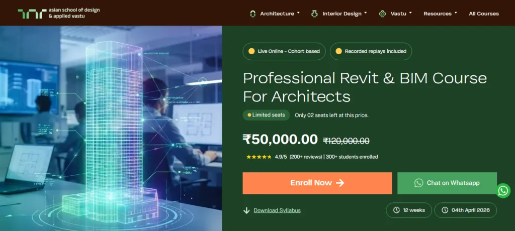 Professional Revit & BIM Course For Architects by ASDAV – one of the best Revit courses in Dubai