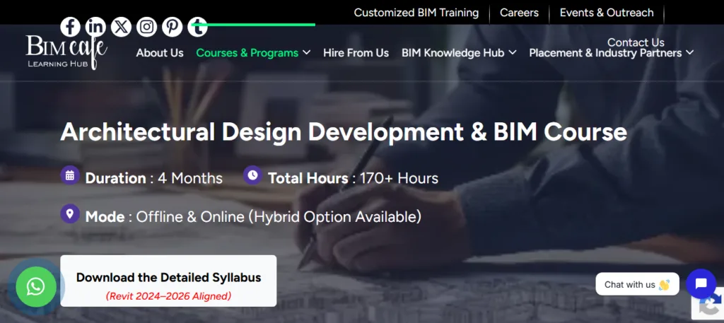 Architectural Design Development & BIM Course by BIM Cafe Learning Hub