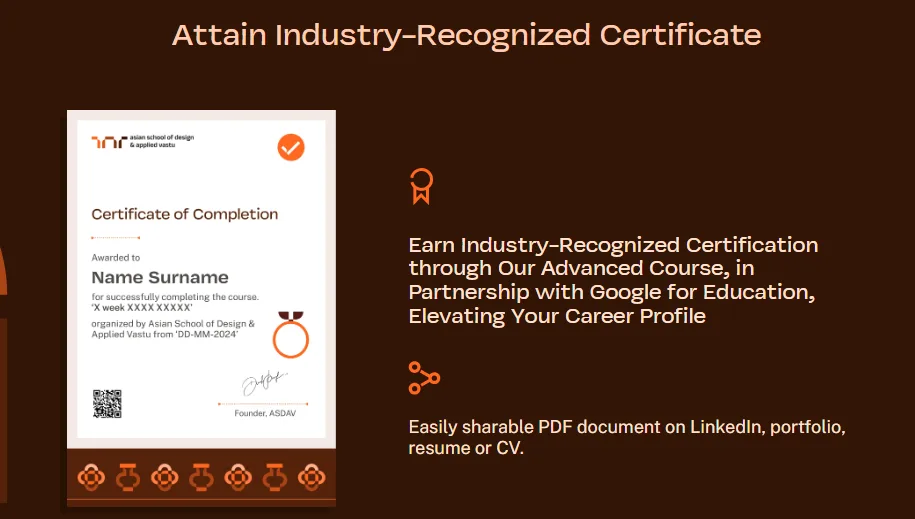 Attain Industry recognized certificate from ASDAV