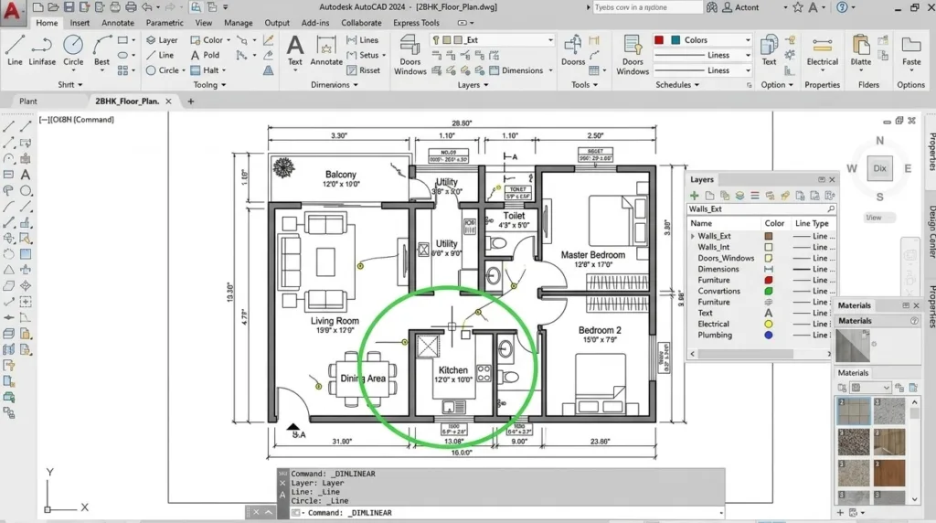 AutoCAD software interface
