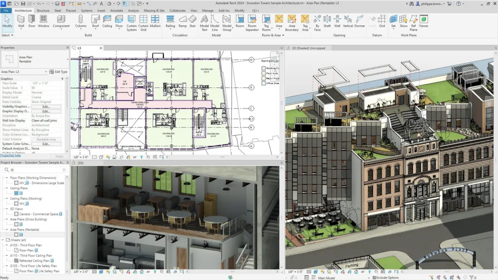 Revit software interface