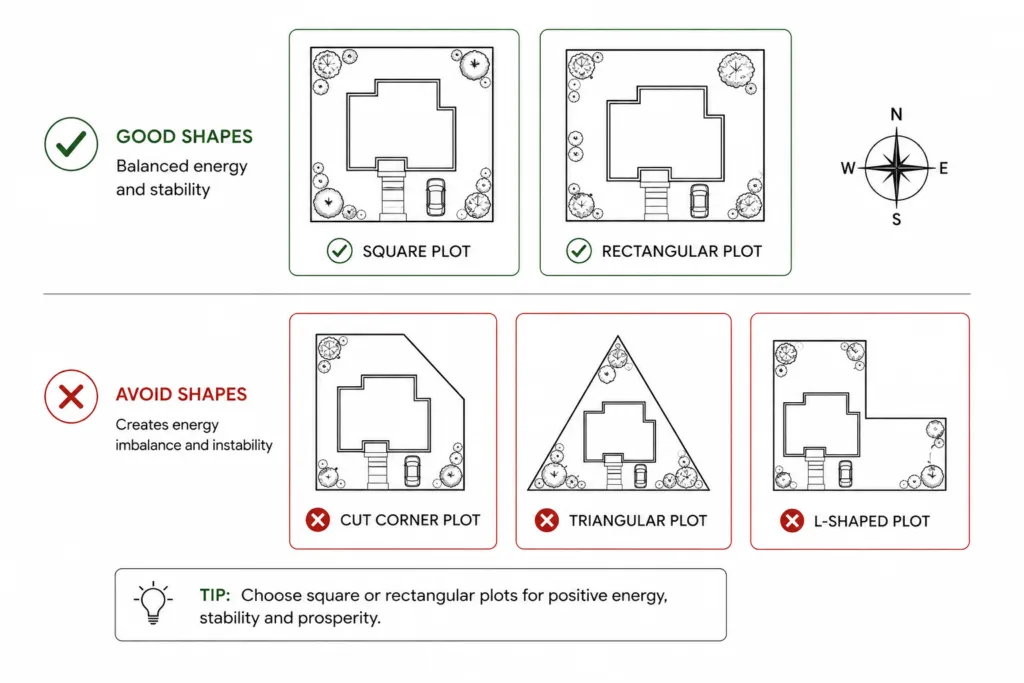 Preferred Plot Shapes as per Vastu Shastra