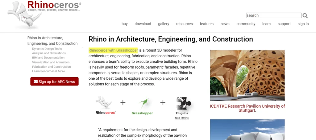 Rhinoceros with Grasshopper by Robert McNeel & Associates