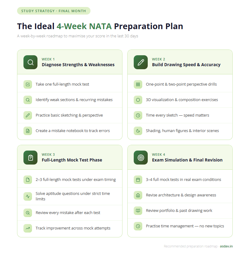 The Ideal 4-Week NATA Preparation Plan