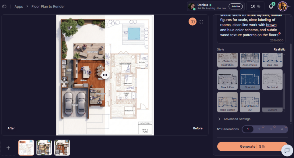 Rendair AI Feature: Support multiple rendering workflows