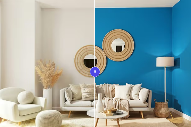 Decor8 AI Interface: Paint and cabinet color visualization