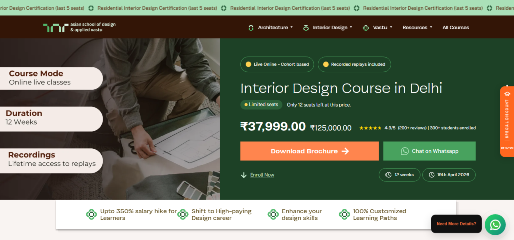 ASDAV's Interior Design Course in Delhi